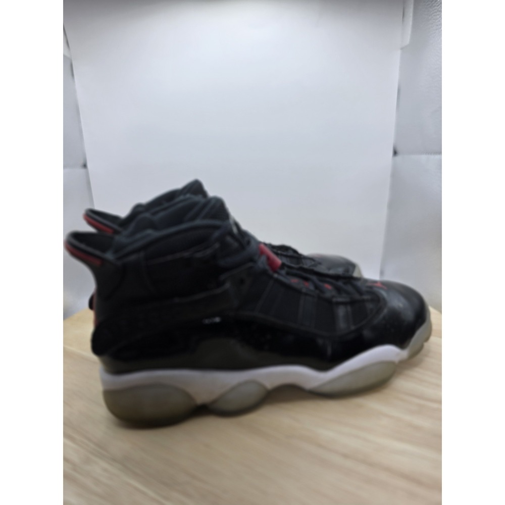 Boys Size 5Y Nike Air Jordan 6 Rings 323419-064 Black Basketball Shoes Sneakers - Picture 3 of 7